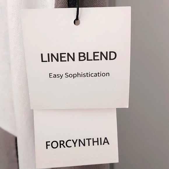 NWT FORCYNTHIA Sleeveless Linen Blend Colorblock Black Gray & White Dress Si… - Picture 5 of 10